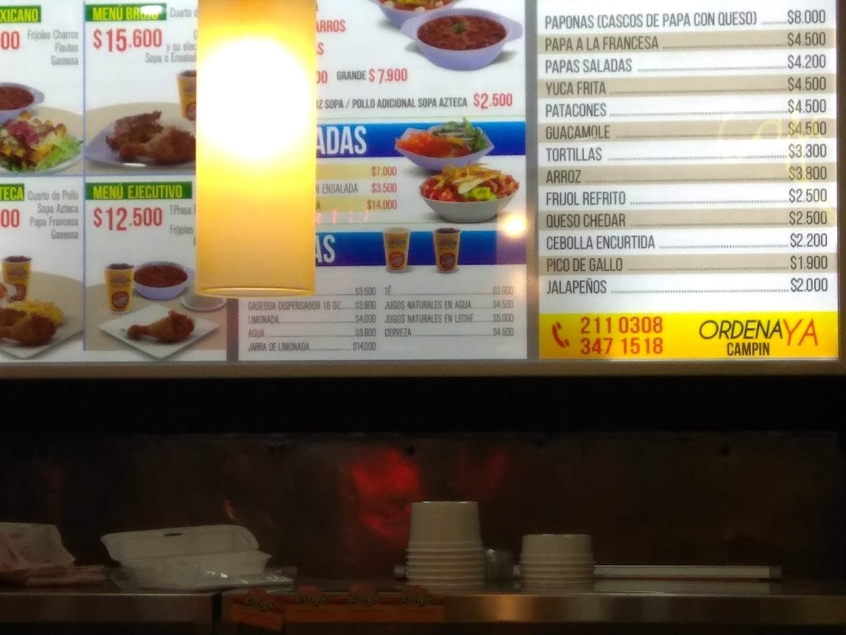 Menu Pollo Brujo - Calle 57-10