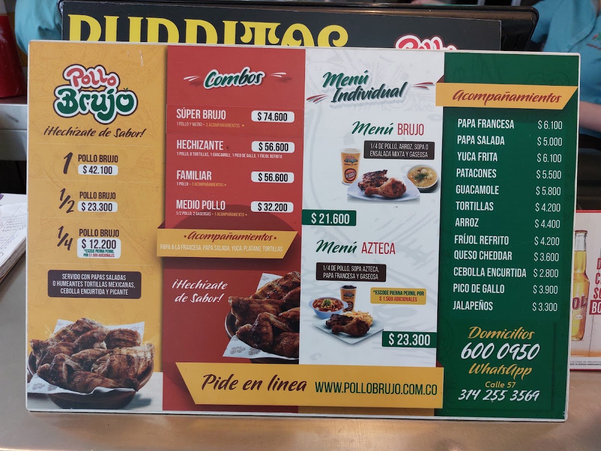 Menu Pollo Brujo - Calle 57-3